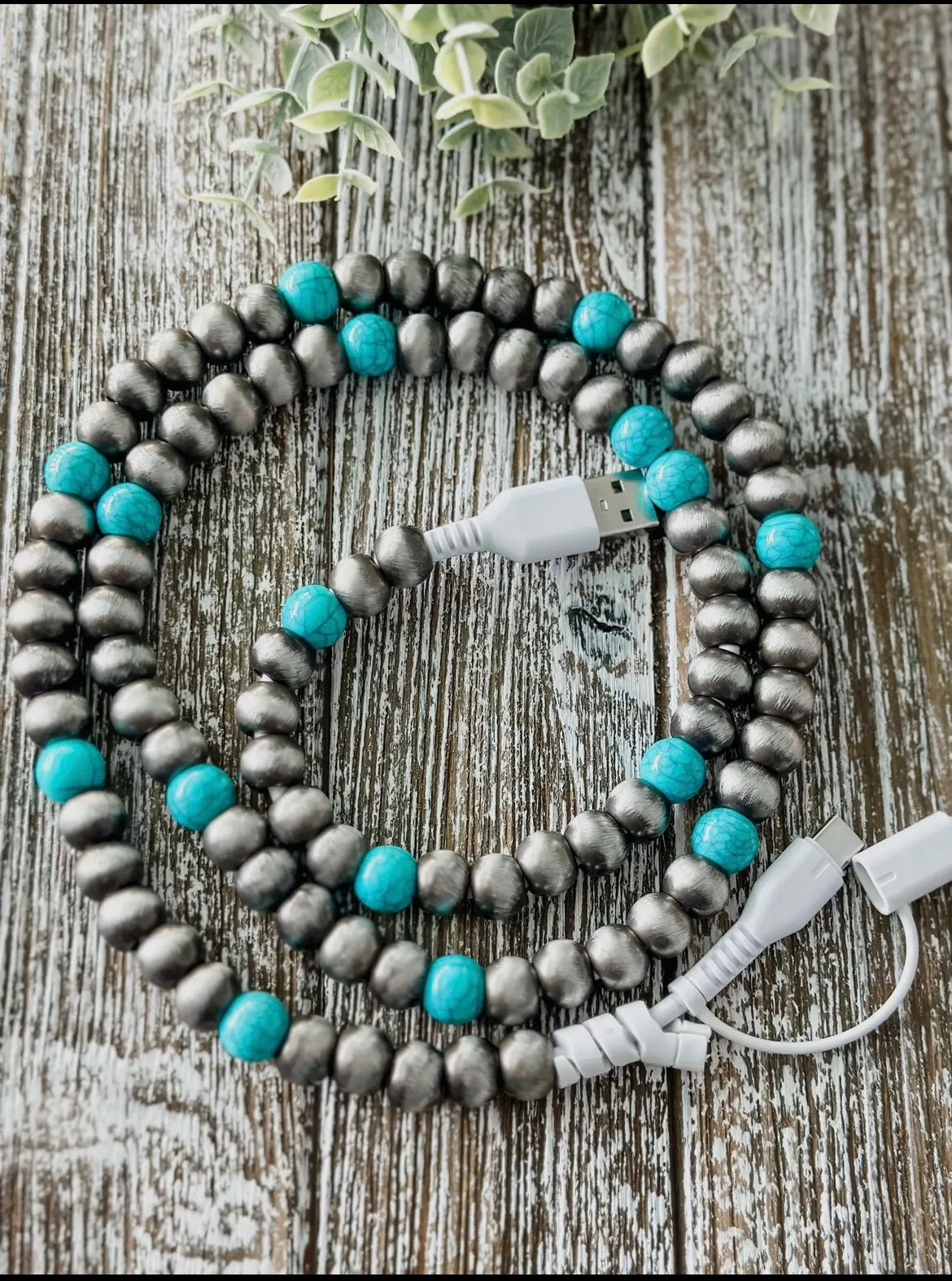 Navajo Style Bead Turquoise 2 in 1 Charger