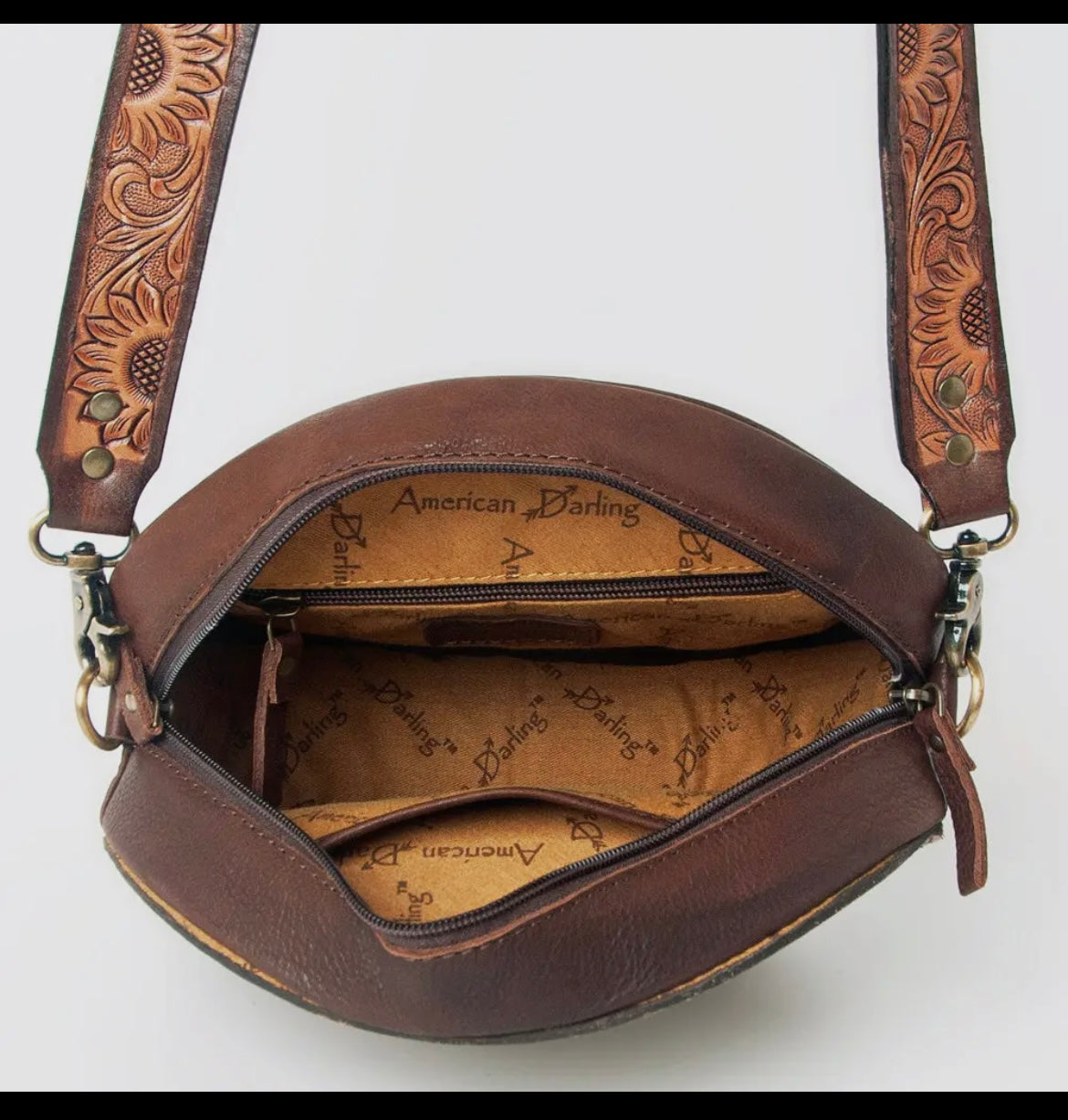 American Darling Cactus Canteen Genuine Leather Purse