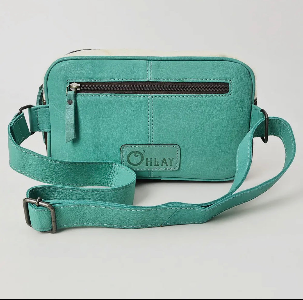 Cowhide & fringe rectangle Fanny pack