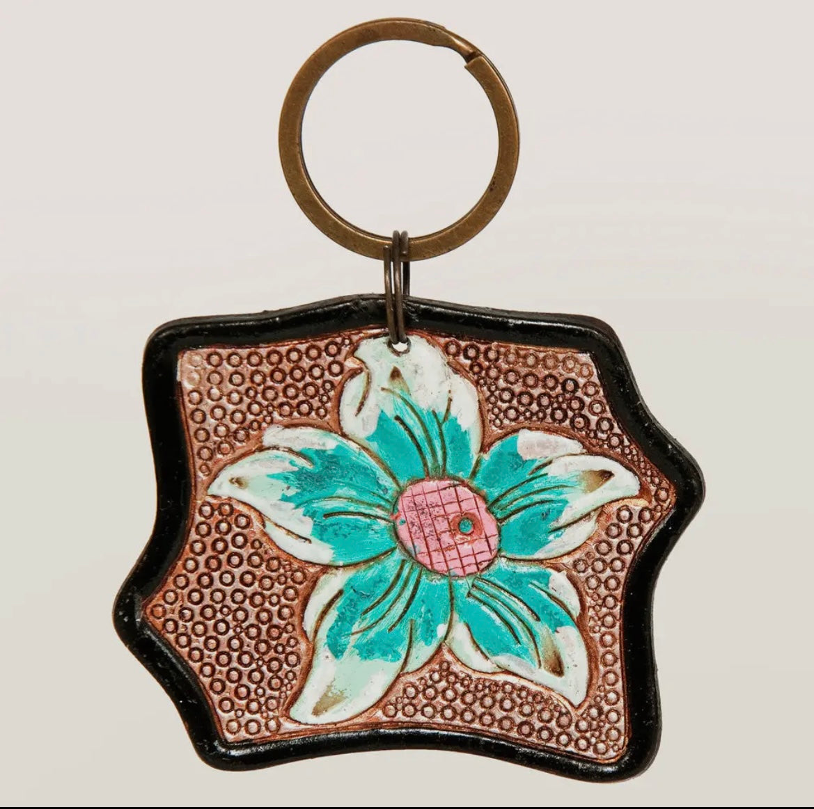 American Darling Tooled Leather Keychains