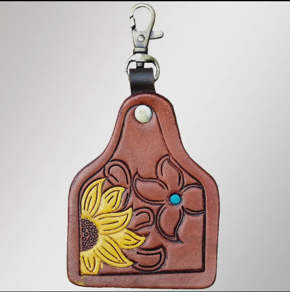 American Darling Tooled Leather Keychains