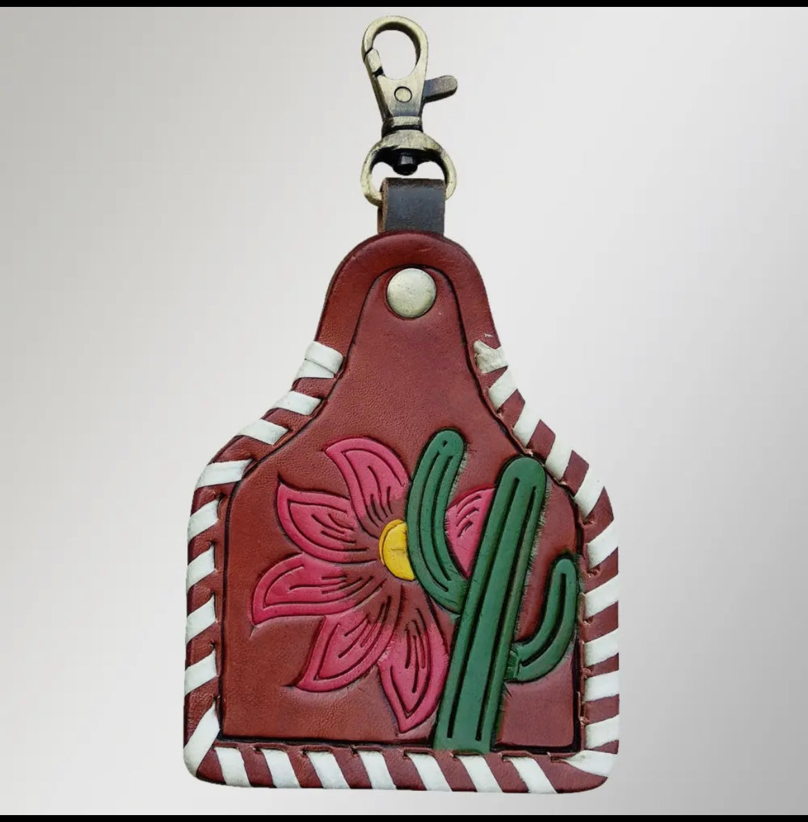 American Darling Tooled Leather Keychains