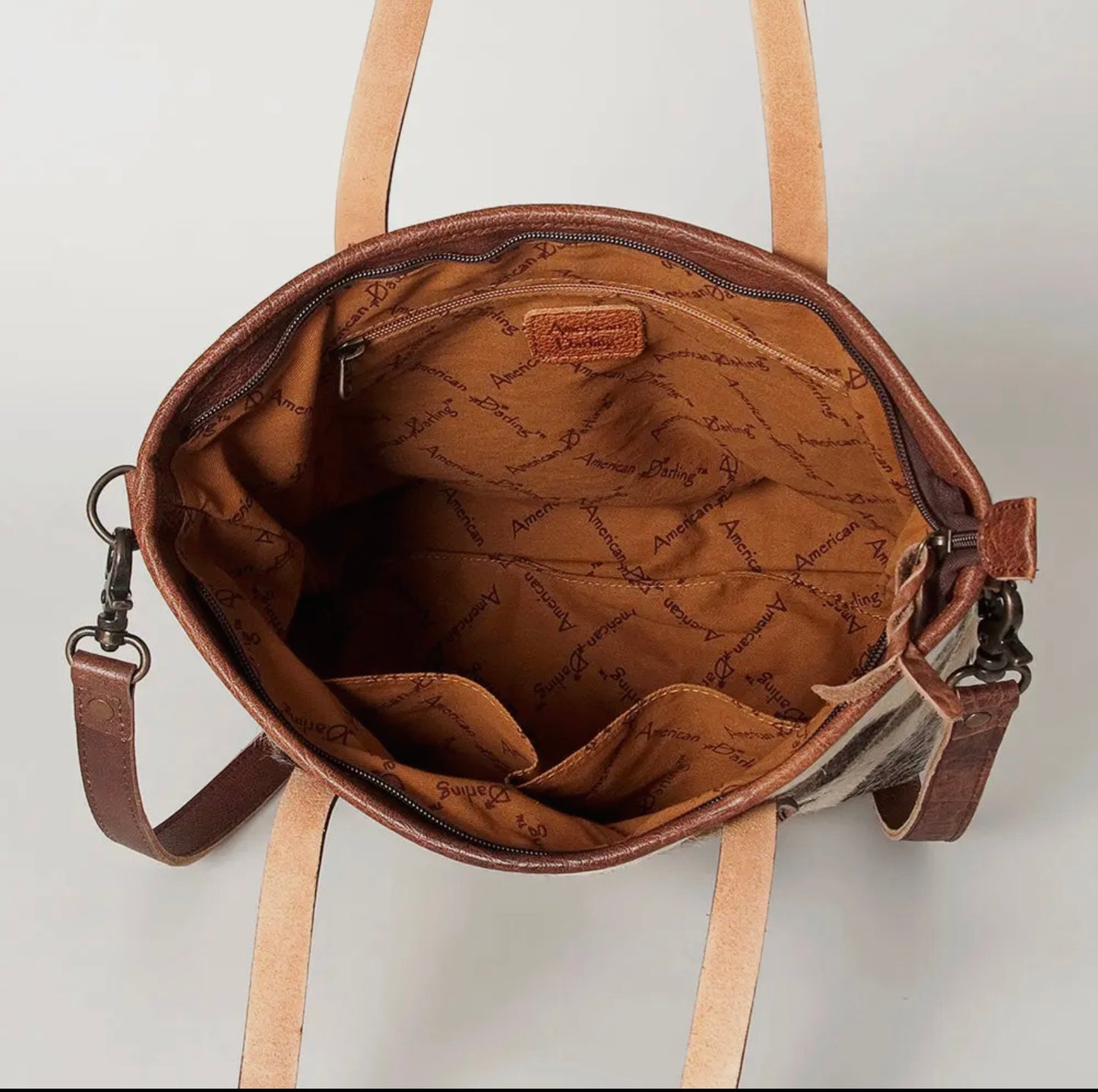 American Darling Cowhide Patchwork Tote Purse