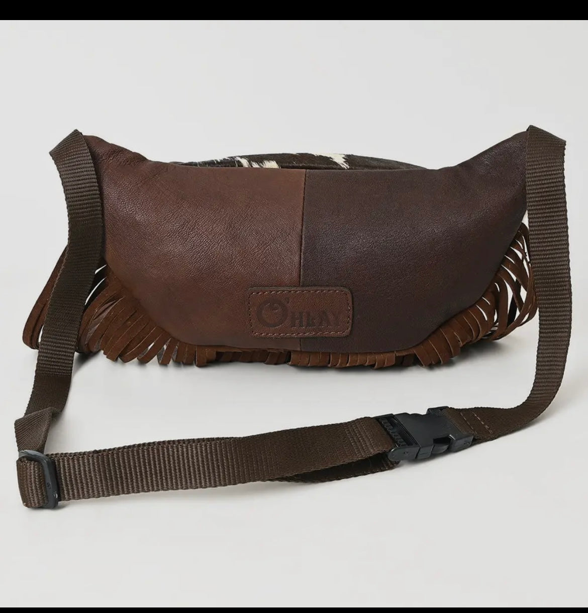 Cowhide & fringe Fanny pack