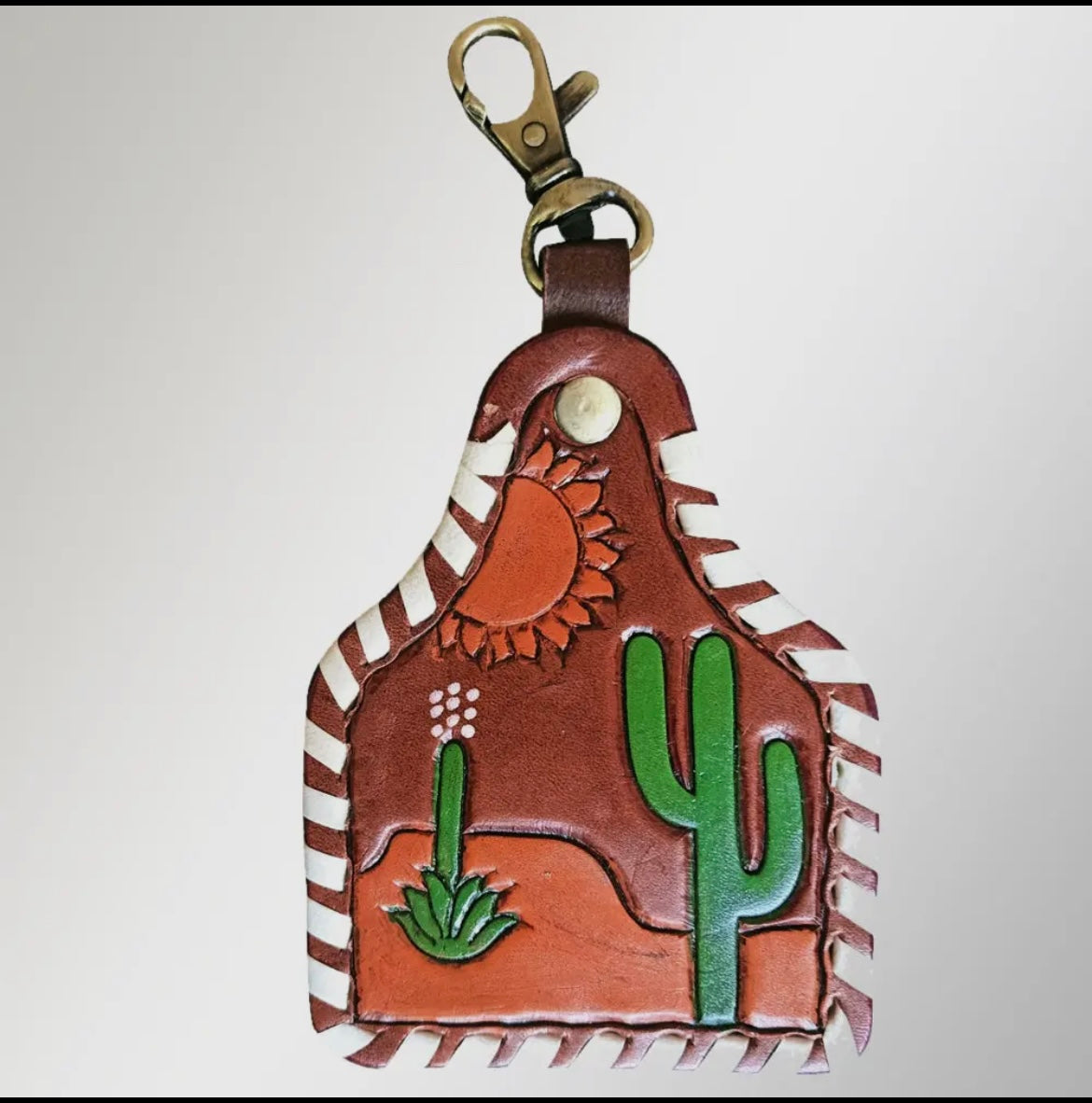 American Darling Tooled Leather Keychains