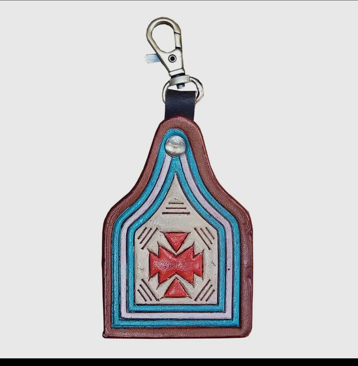 American Darling Tooled Leather Keychains