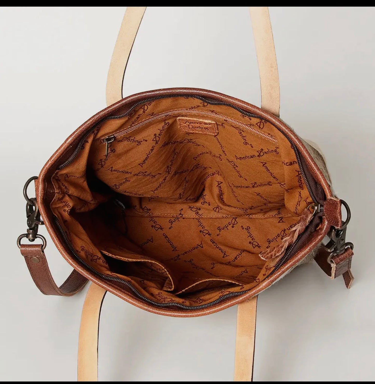 American Darling Cowhide Geometric Tote Bag