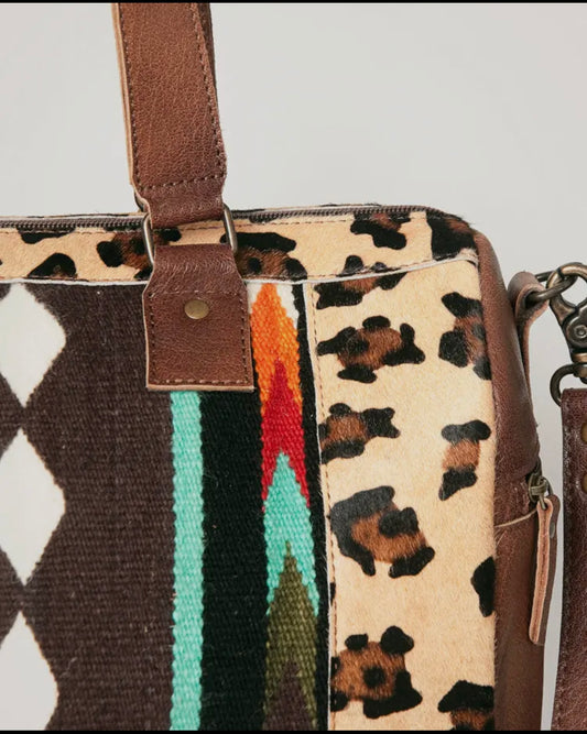 American Darling Cheetah Print and Aztec Duffle Bag
