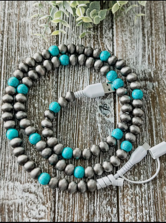 Navajo Style Bead Turquoise 2 in 1 Charger