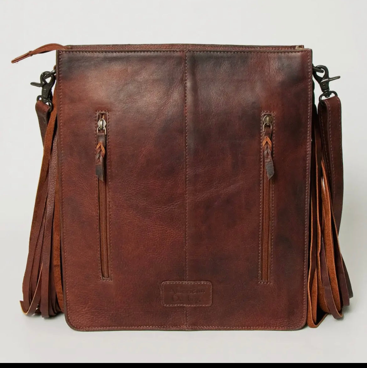 American Darling Cowboy Messenger Genuine Leather Purse