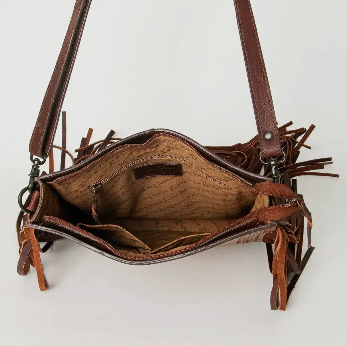 American Darling Cowboy Messenger Genuine Leather Purse